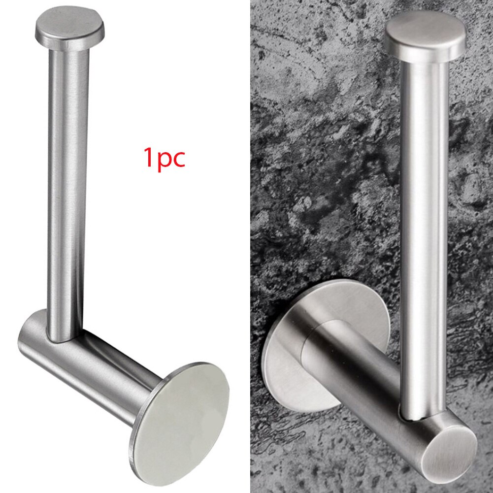 Roll Paper Tools Wall Mount Paper Holder Seamless Bathroom Self Adhesive Toilet Durable Stainless Steel