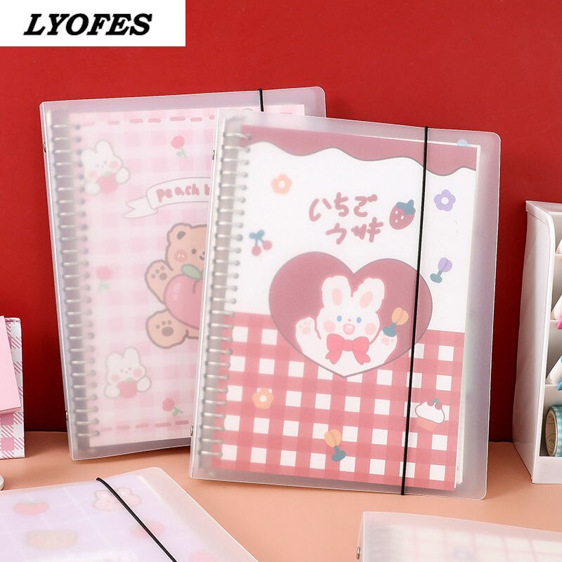 Office School Spiral Notebooks Stationery Cute Personal Binder Grid Journal Notebook Binder Organizer A5 B5 Notebook