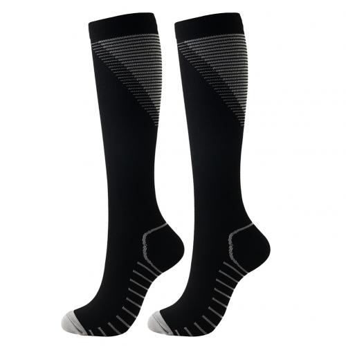 Men Women Outdoor Sports Football Soccer Running Nylon Compression Calf Socks Sports Football Soccer Running Nylon Calf Socks: Grey / S/M