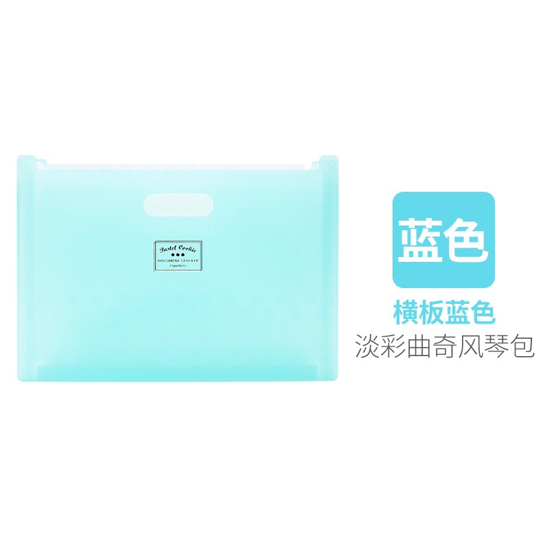 KOKUYO Expanding Document Wallets Files Bags Multi-layers for Table Storage Fresh Style A4 Document Shelf WSG-DFCS: blue-01