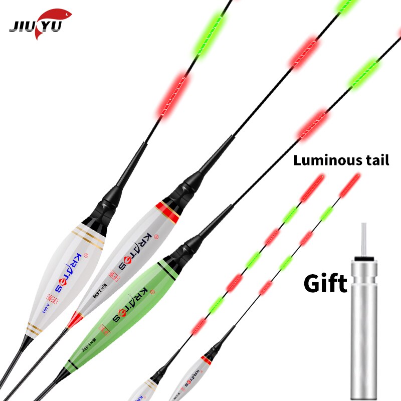 1pcs Fishing Float LED Electric Float Light + Battery Deep Water Float Fishing Tackle Bobber Fishing Gear With electrons CR425