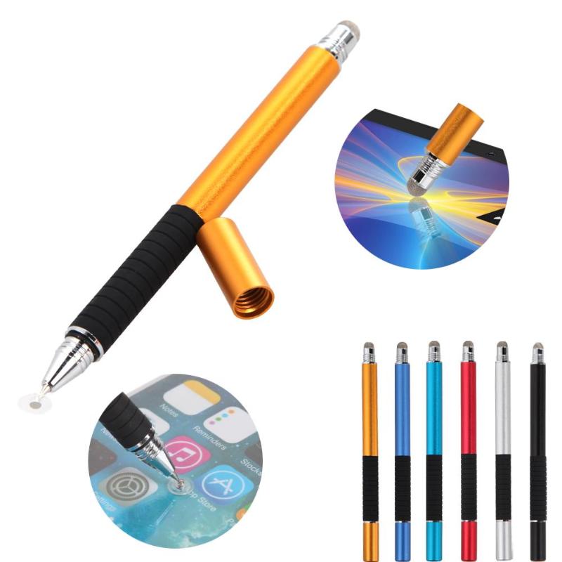 2 in 1 mutilfuction fin punkt rund tunn spets pekpenna kapacitiv stylus penna för ipad iphone alla mobiltelefoner surfplatta