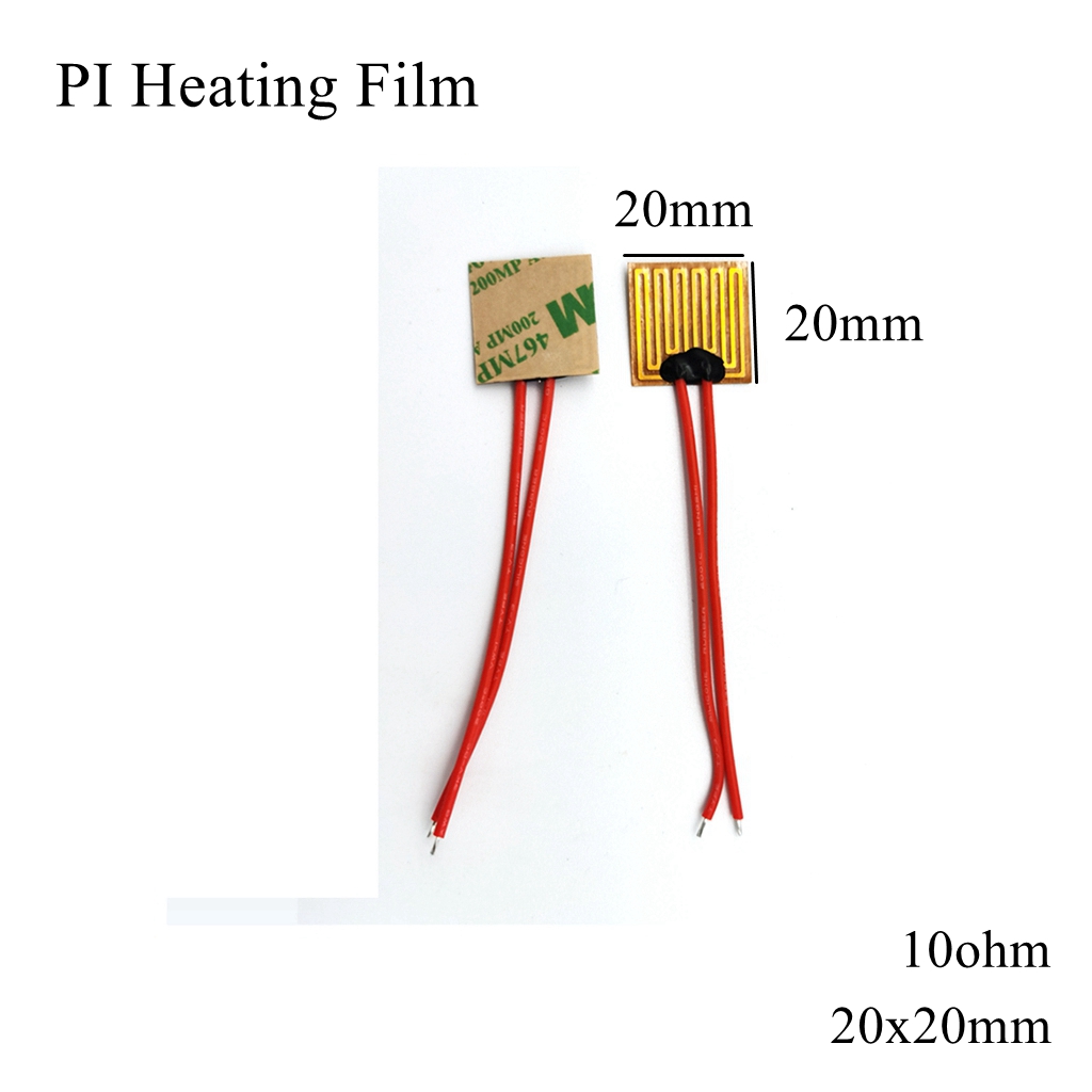 5V 12V 24V PI folia grzewcza płyta poliimidowa ogrzewanie elektryczny podgrzewany Panel Pad Mat Electrotherma elastyczna folia samoprzylepna grzałka oleju: 50x25mm