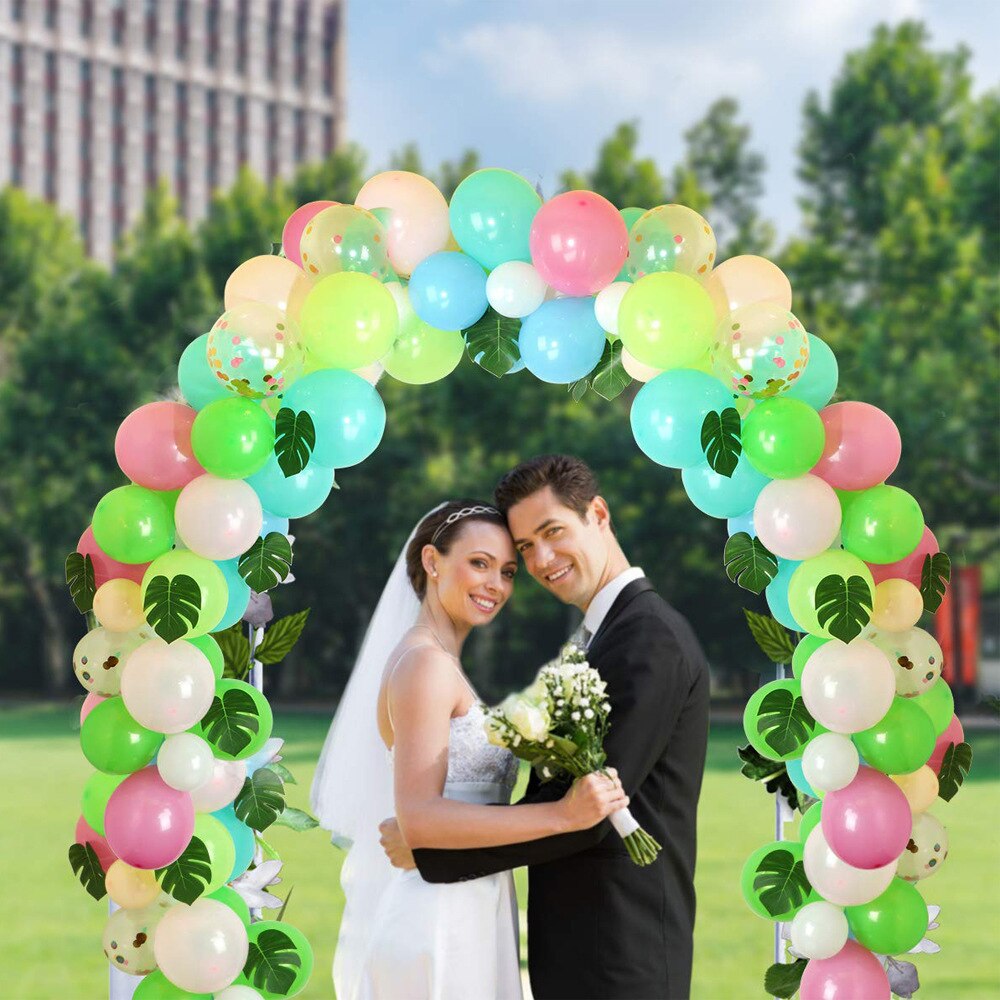 Latex ballon krans buesæt lyserød hvid metallisk ballon til rødme brudebad, bryllupsdekorer, baby shower fest dekoration