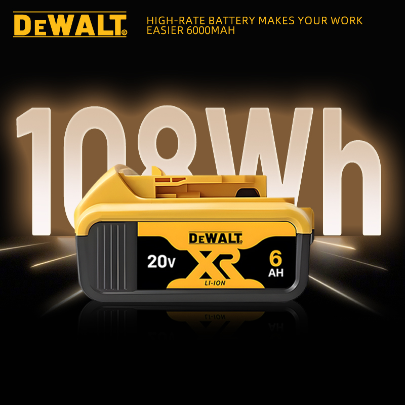 Original DEWALT battery，20V,，6AH， rechargeable lithium-ion battery， DCB115， DCB118,，Dewalt tool battery, dewalt ，DCB1104 charger