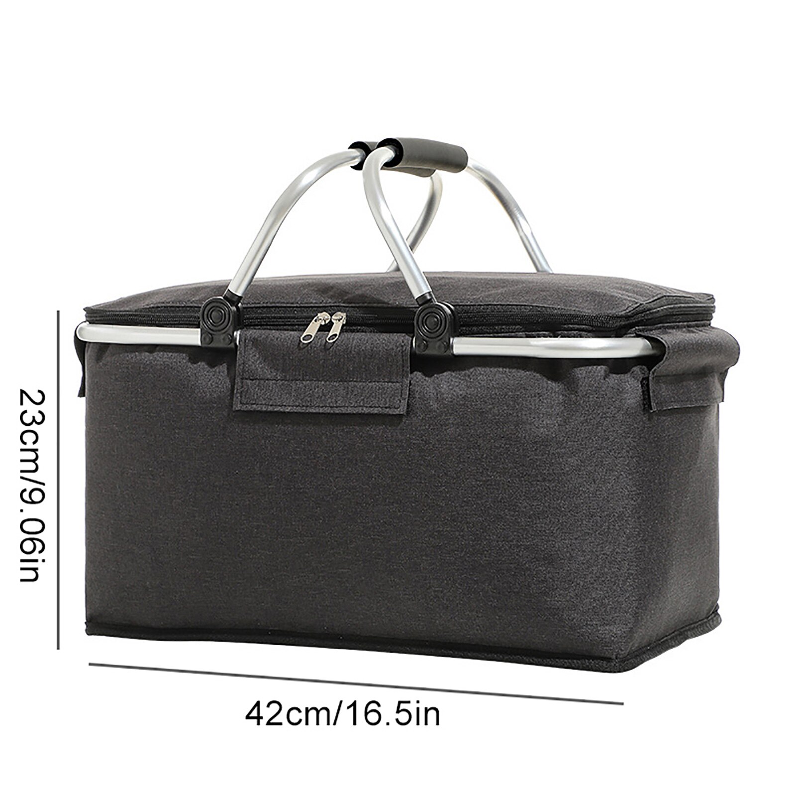 Folding Picnic Camping Lunch Bags Insulated Cooler Bag Cool Hamper Storage Basket Bag Box Outdoor Portable Picnic Basket: a