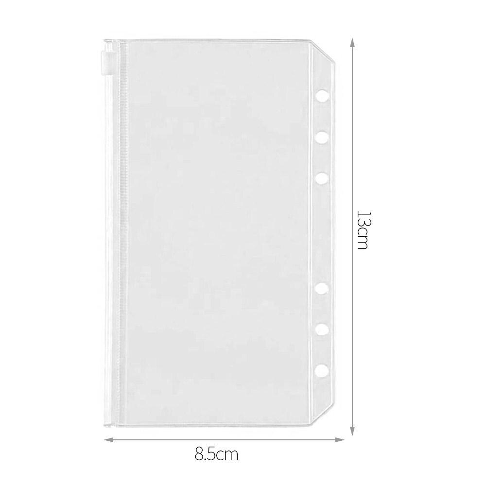 A5/a6/a7 3 pçs solta folha anel binder pasta solta folha saco pasta bolsos convenientes para 6-anel caderno impermeável proteger: A7