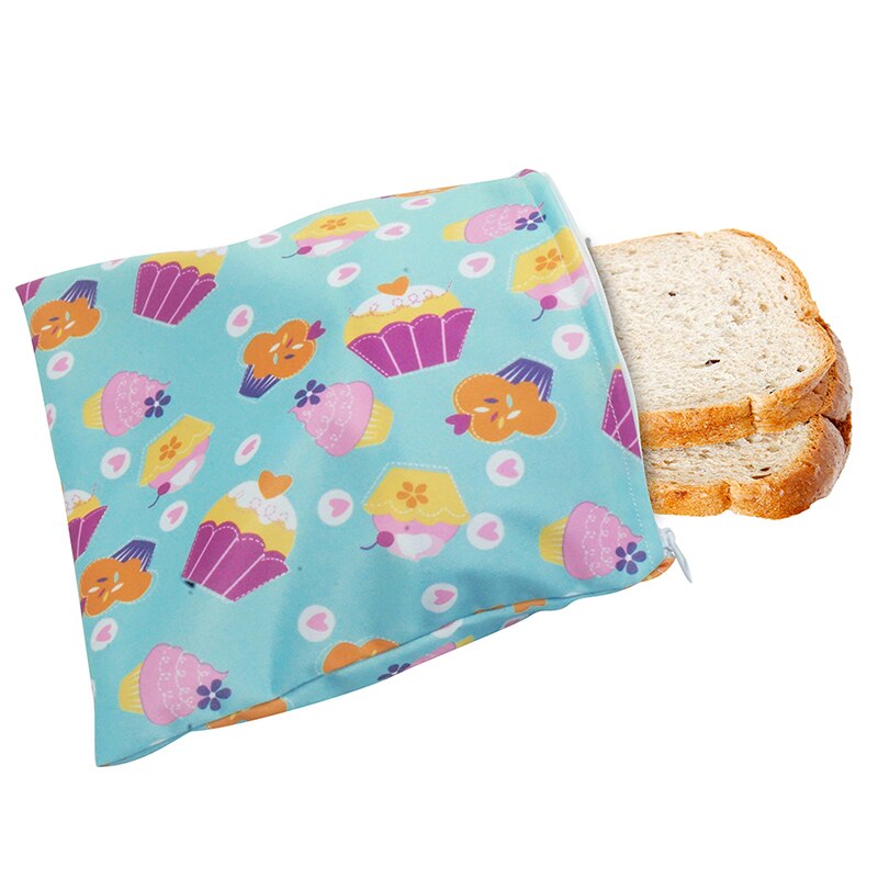 3 unids/set reutilizables bolsa impermeable pan Sandwich bolsa para campamento de la escuela.