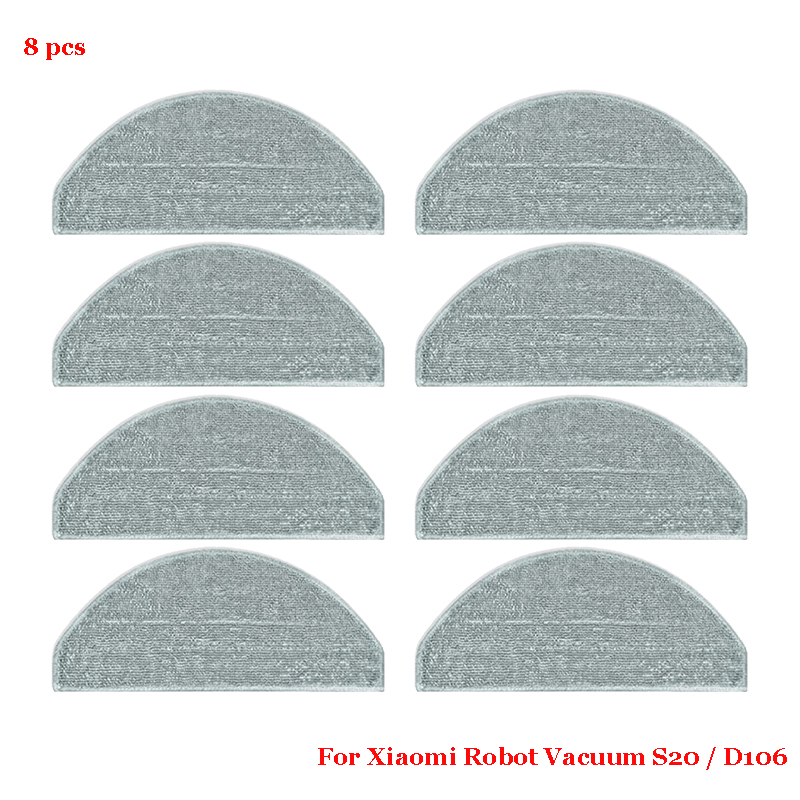 For Xiaomi S20 / D106 Cleaner Robot Vacuum Cleaner Replacement Parts Main Side Brush Cover HEPA Filter Mop Parts Accessories: Chocolate