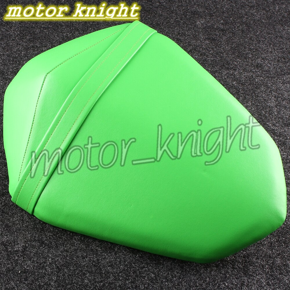 Asiento trasero de cuero para pasajero, cojín suave, compatible con KAWASAKI Z800 13-16, color verde