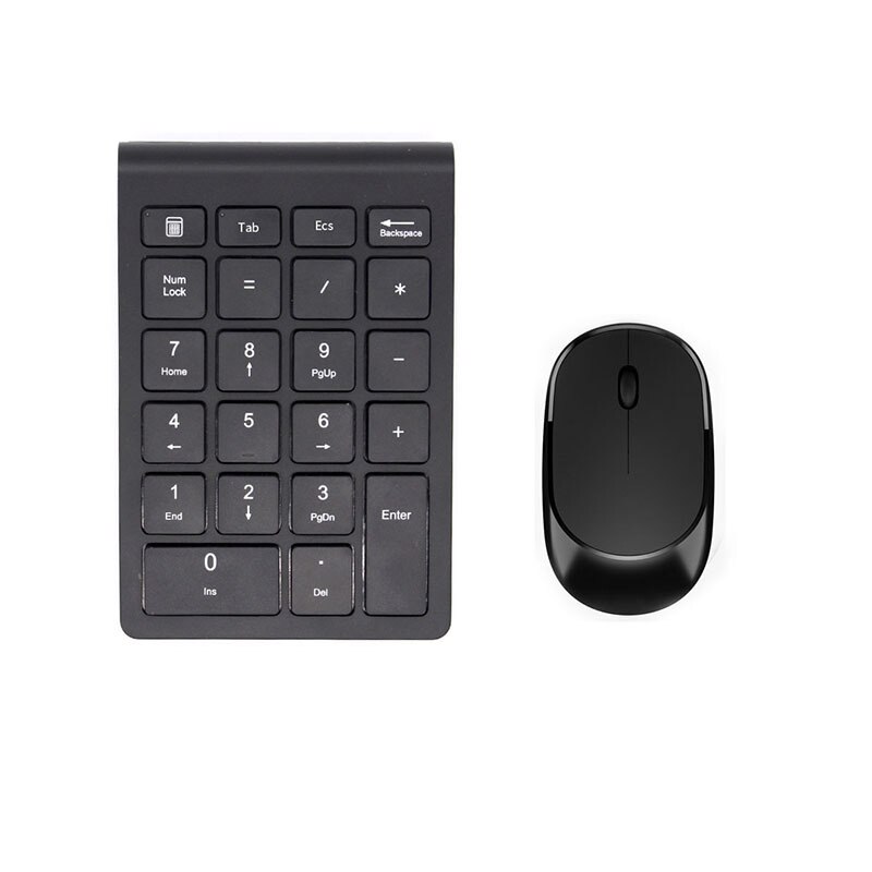 SeenDa Mini 22 Keys Numeric Keypad Mouse set 2.4G Mini Numpad Wireless Numeric Keypad for Laptop Notebook Desktop PC Small: Default Title