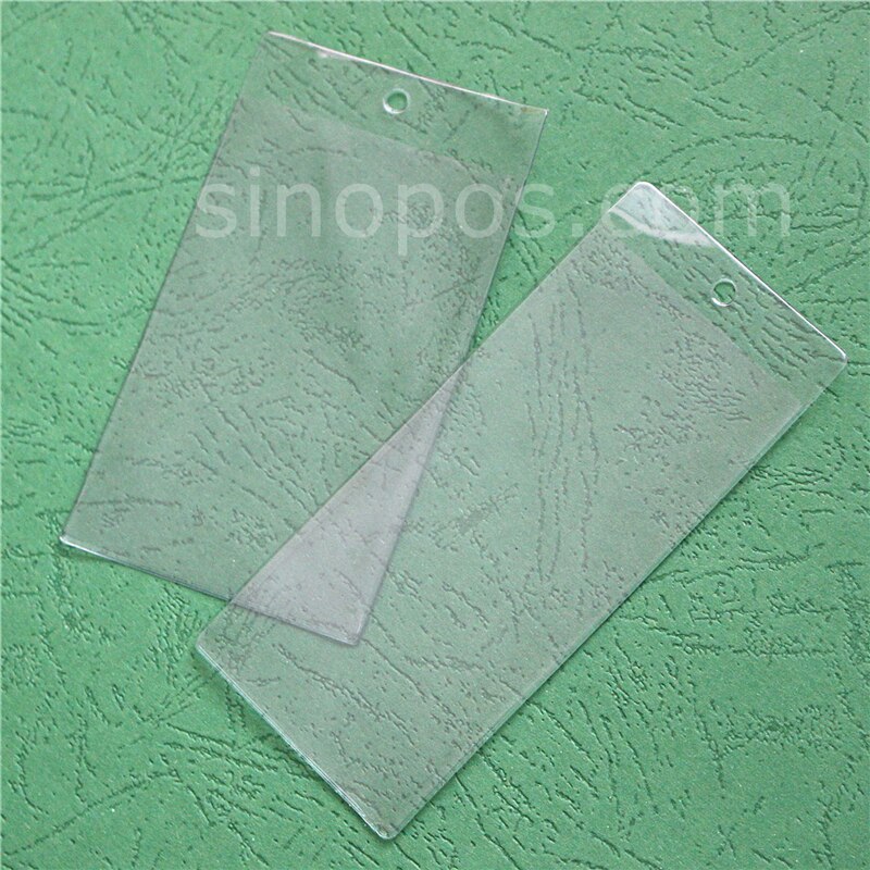 Small Clear Vinyl Pouches, hang tag envelope PVC sign holder ticket sleeves plastic bag price card label ID tab pocket protector