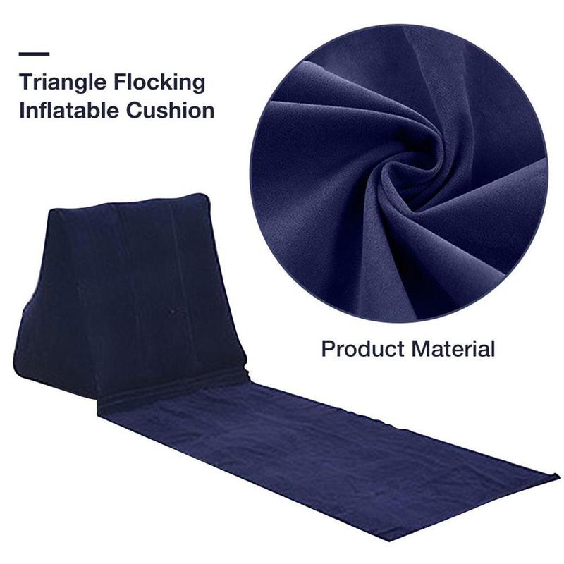 1 Pcs Outdoor Camping Foldable Inflatable Cushion Beach Leisure Cushion Inflatable Triangle Lounger B1I6