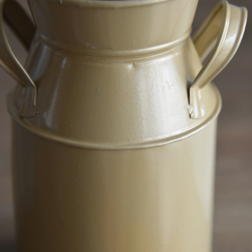 Met Handvat Balkon Desktop Home Decor Bloem Emmer Craft Melk Kan Houder Tuin Woonkamer Gegalvaniseerd Afwerking Land Rustieke