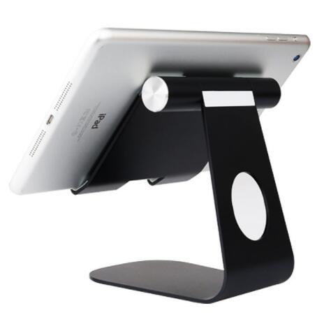 Universele Aluminium Tablet Stand Voor Apple Ipad Beugel Senior Metalen Ondersteuning Voor Iphone X/8 M Ipad Samsung Galaxy tab Standhouder: Black