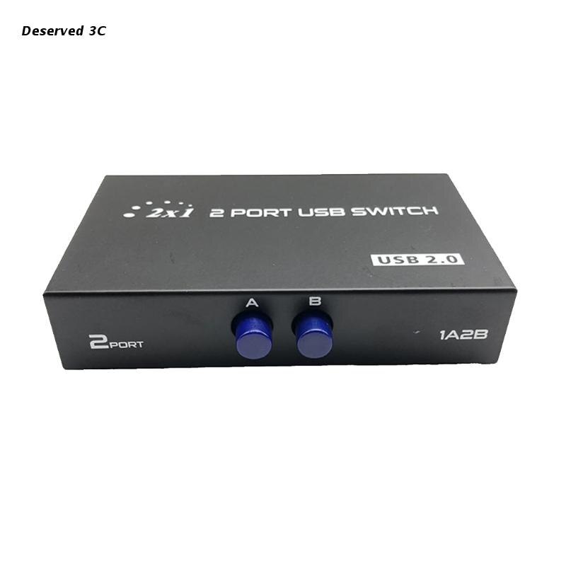 R9CB 2-Port Manual KVM Switch For Scanner Mouse Keyboard 2 Port 2X1 KVM Switcher