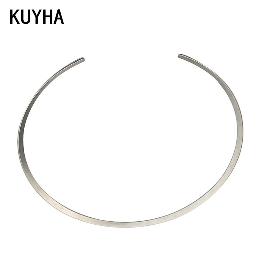 Großen Kreis Halsband Halskette Schmuck Europäischen Stil Einfache Runde Halsband ErkläSprosse Schmuck für Frauen Damen