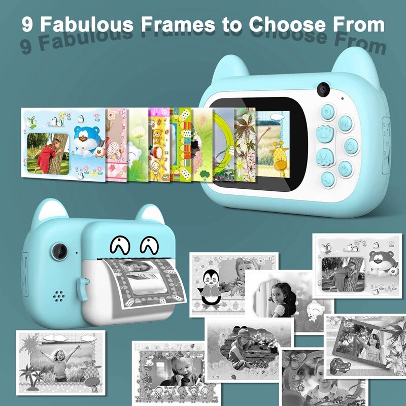 720P Instant Print Camera, Kids Digital Instant Camera Lanyard Video Camcorder, Camera Voor Jongens En Meisjes