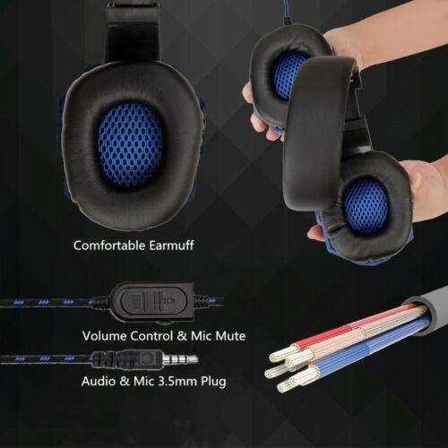 2.2M PC780 Gaming Headsets Big Headphones without Light Mic Stereo Earphones Deep Bass for PC Computer Gamer Laptop PS4
