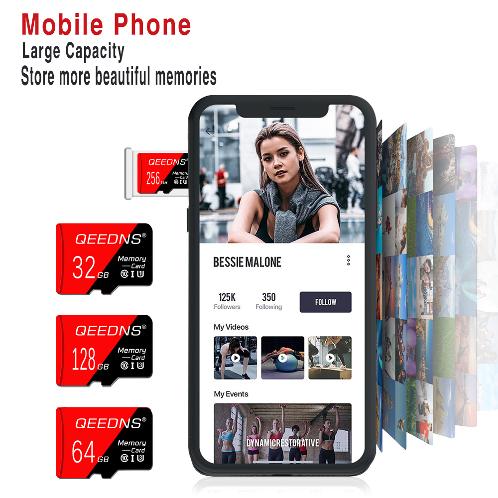 Memory Card 64GB 128GB Micro TF Card 8GB 16GB 32GB Mini SD TF card Class 10 For Monitor/ Phone/ Driving recorder