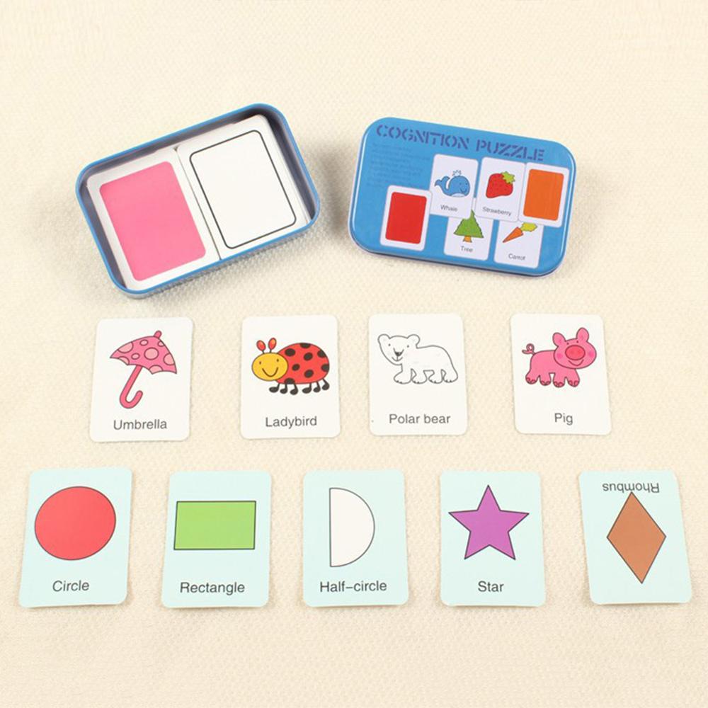 Baby Fruit Dier Cognitie Kaarten Chinese Engels Leren Puzzels Onderwijs Speelgoed