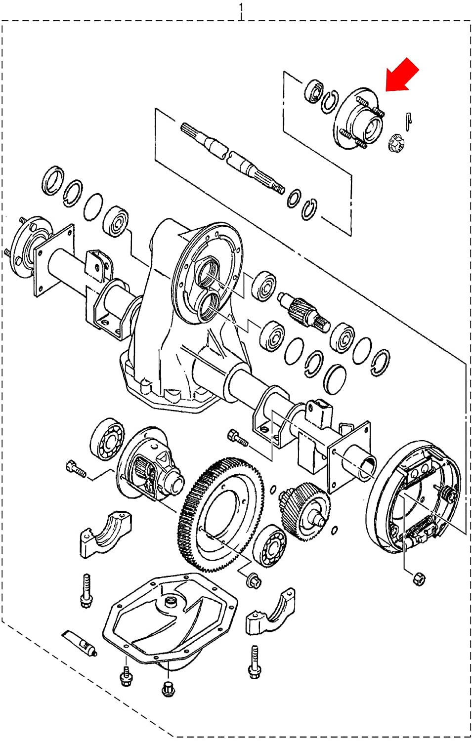 Golf Cart Rear Hub Fits Yamaha G8, G9 (1992-up) G14, G16 & G19-G22 Gas or Electric Golf Cart JN3-G6514-00