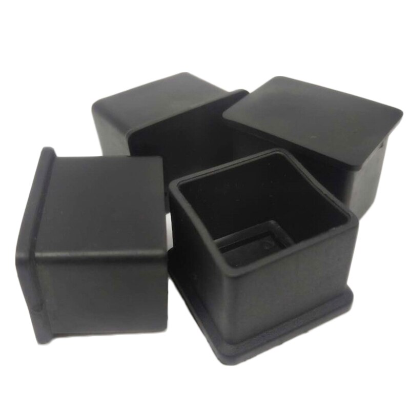 4/8Pcs Square Rubber Chair Leg Caps Non-slip Furniture Table Legs Cover Floor Protector Rubber Feet Pads Furniture leveling Feet