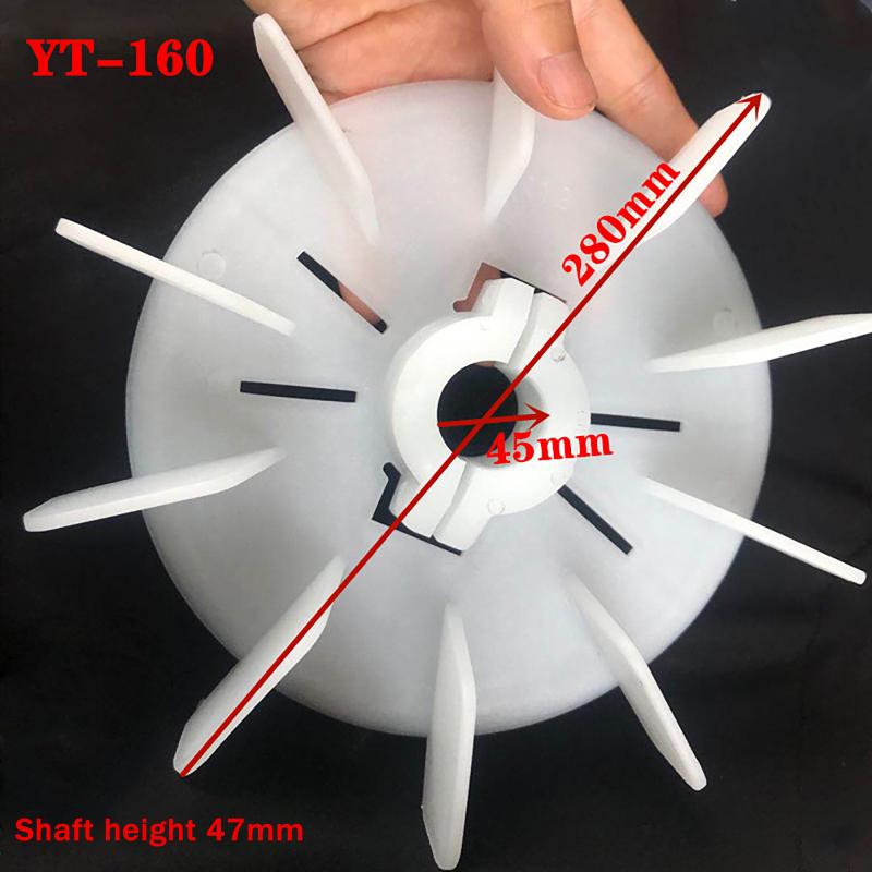 Plastic Motor Fan Blade Adjustable Motor Cooling Fan Impeller Motor Fan Vane High Temperature For Hydraulic Motor Accessories: Yellow
