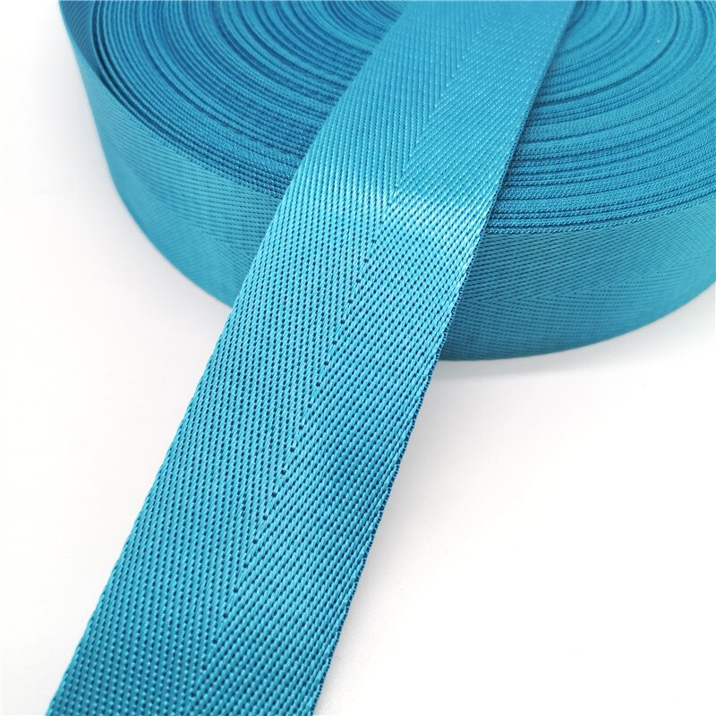 10 Yards 38mm Strap Nylon Webbing Herringbone Pattern Knapsack Strapping Sewing Bag Belt Accessories: Sky Blue