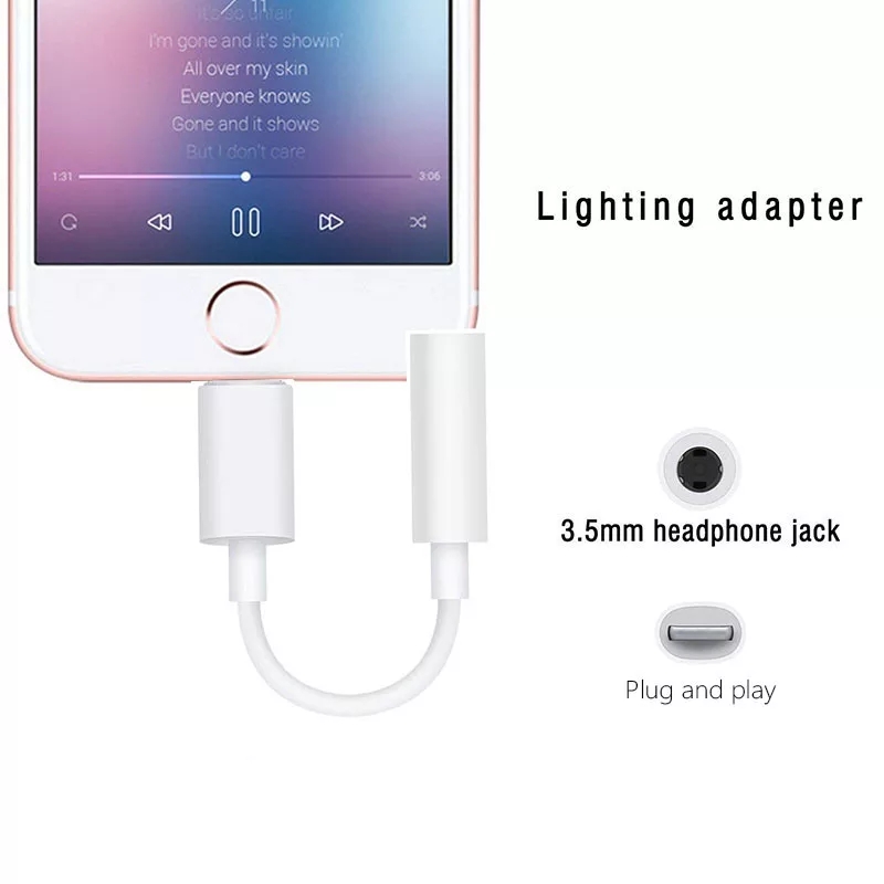 Adaptador de auriculares para iPhone 7, 8, 11, X, XR, AUX, IOS, 14, 11, 12, 13 a 3,5mm, Adaptador de cargador macho hembra