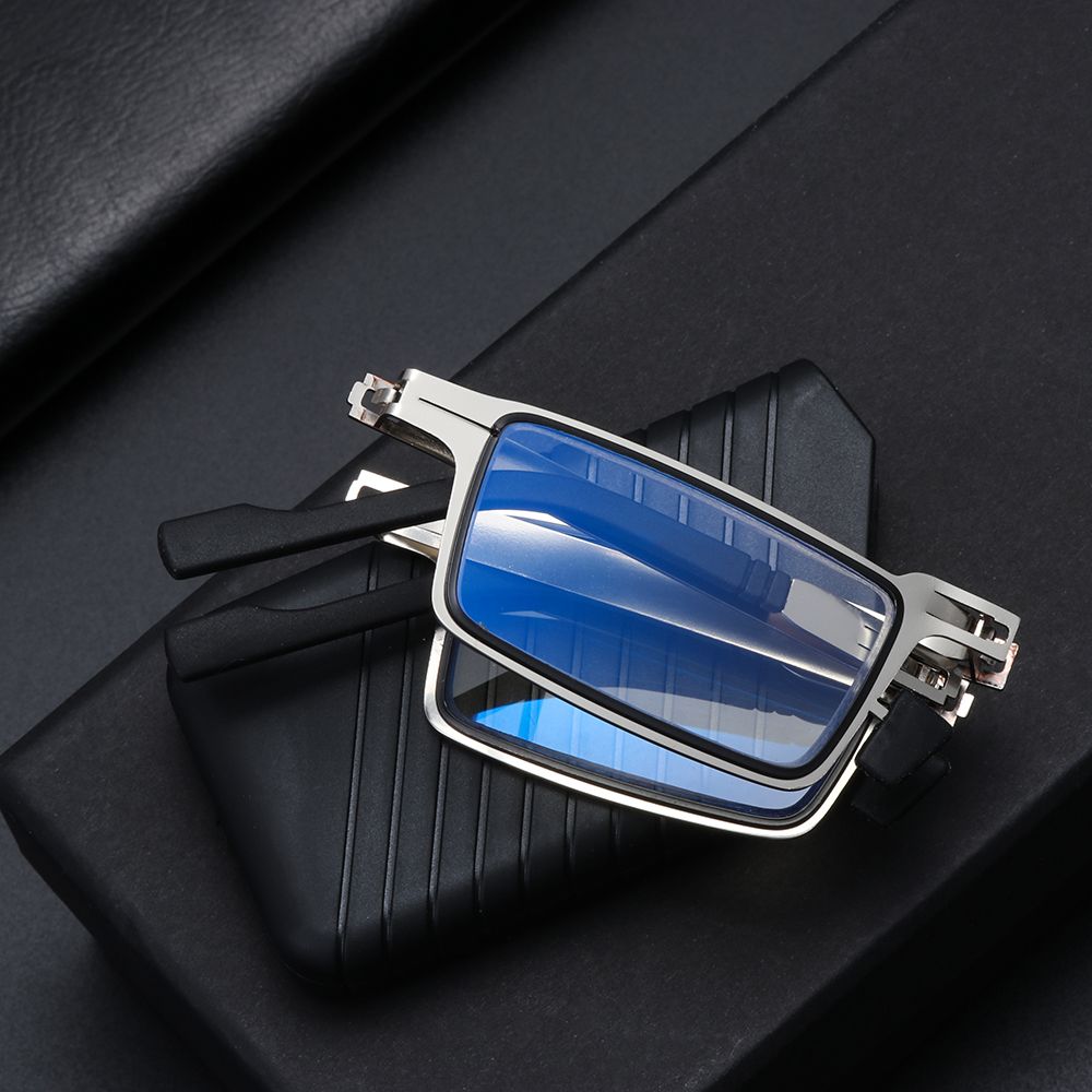 1Pc Draagbare Vouwen Blauw Licht Blokkeren Leesbril Voor Vrouwen Mannen Anti UV400/Anti Vermoeide Ogen Lezers Bril met Case