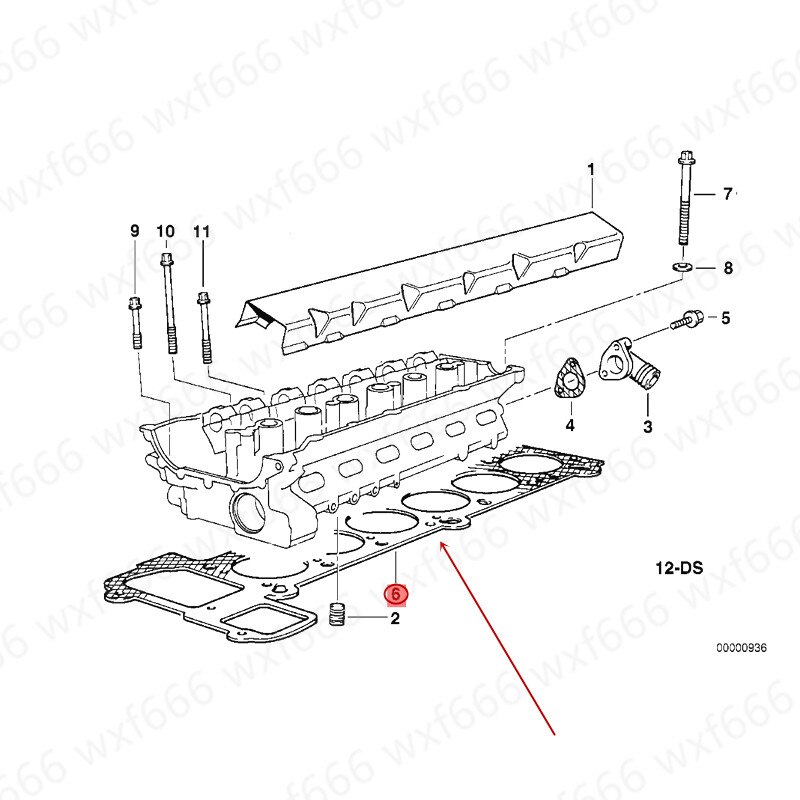 11121726617 Auto koppakking Afdichting Geschikt voor 5 Serie E39b mw520i 523i 525i 528i 530i Cilinder bed Seals