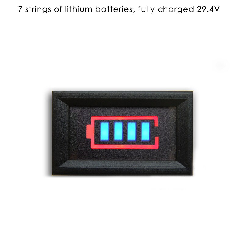 Elbil batterimåler bly-syre og lithium-ion batteri batterikapacitetsindikator bord batterikapacitetsindikator: 29.4v