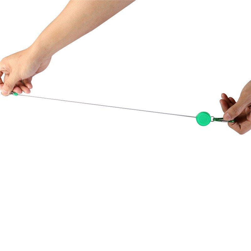 Portable Fly Fishing Rope Tape Measure Tool Retractor Keychain Retractable Reel Badge Holder Fly Fishing Carabiner Clip