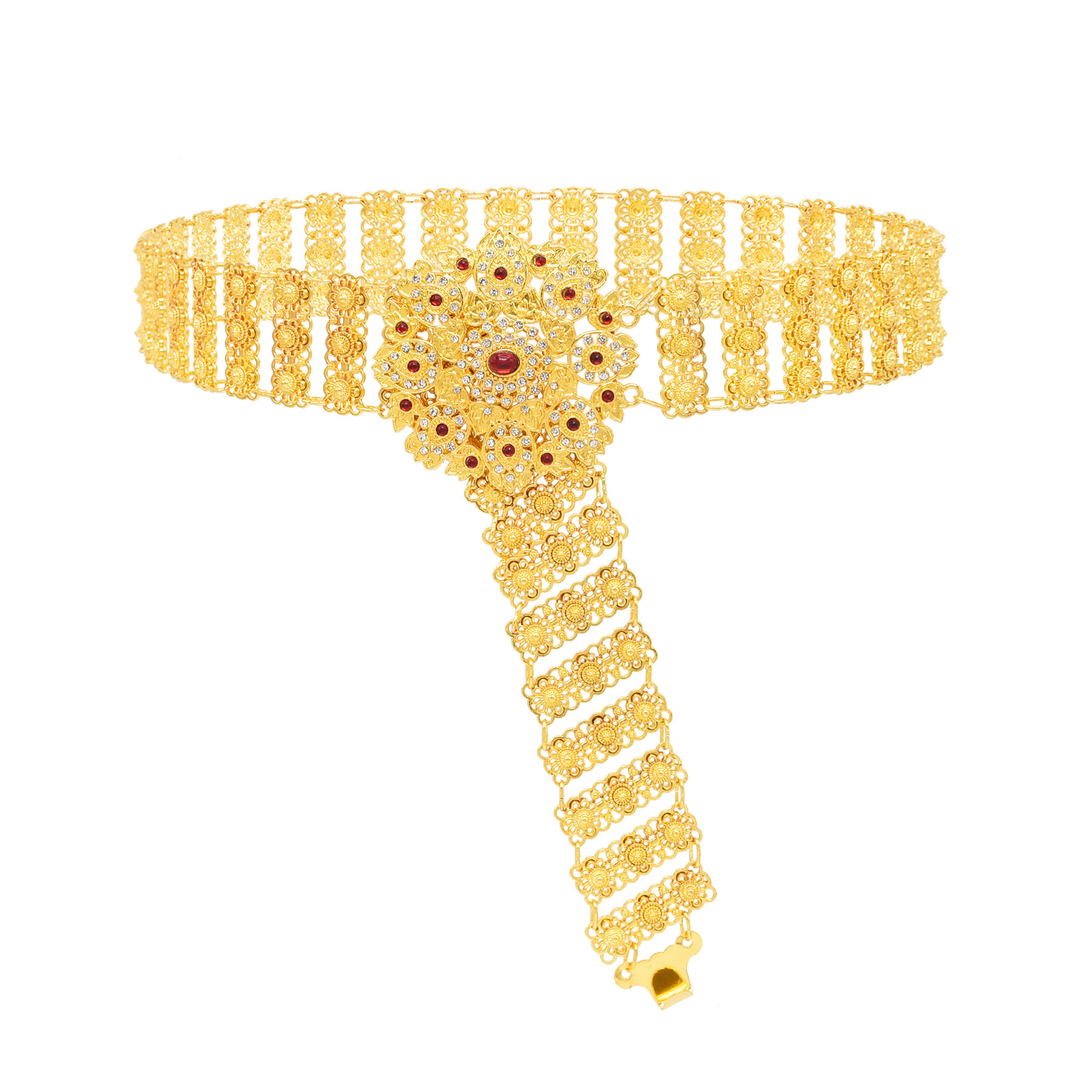 Mode Gouden Metalen Riem Thailand India Beach Party Taille Buikkettingen Etnische vrouwen Lichaam Sieraden Accessoires: Gerhodineerd