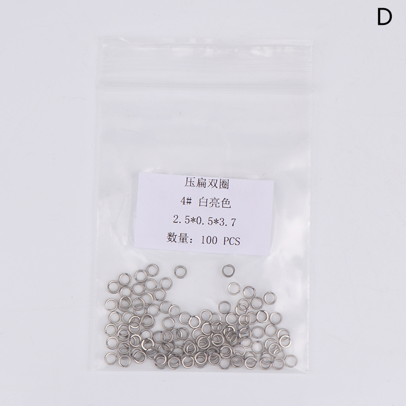 100 Stuks Split Ringen Vissen Rvs Lokken Ringen Zoutwater Terminal Tackles Split Ringen Vissen Connectors Snap Ringen: Bourgondië