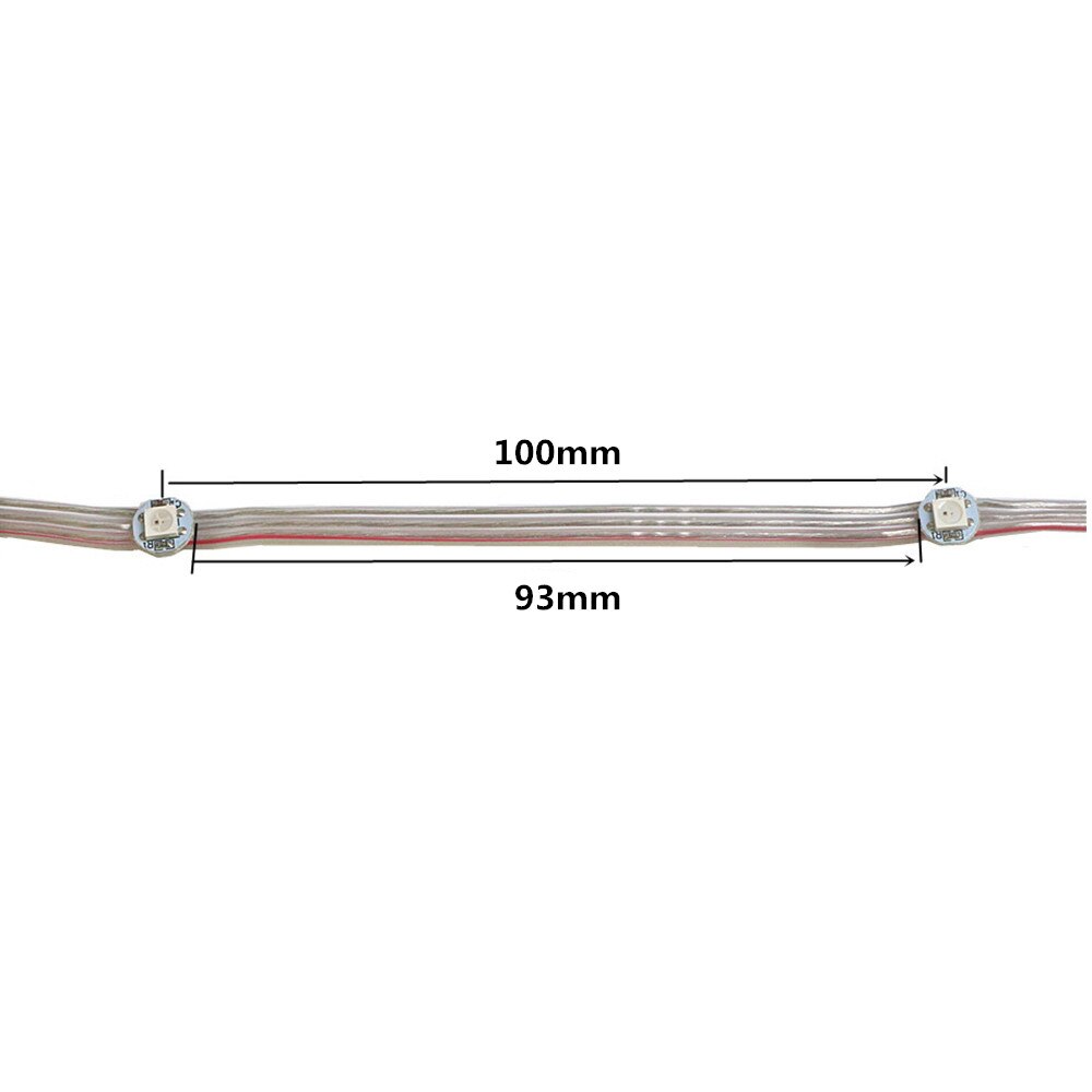 50-1000PCS WS2812B Pre-Soldered LED Module Nodes 5V Addressable Individually on Heatsink with 10CM Wire Built-in SMD5050 RGB
