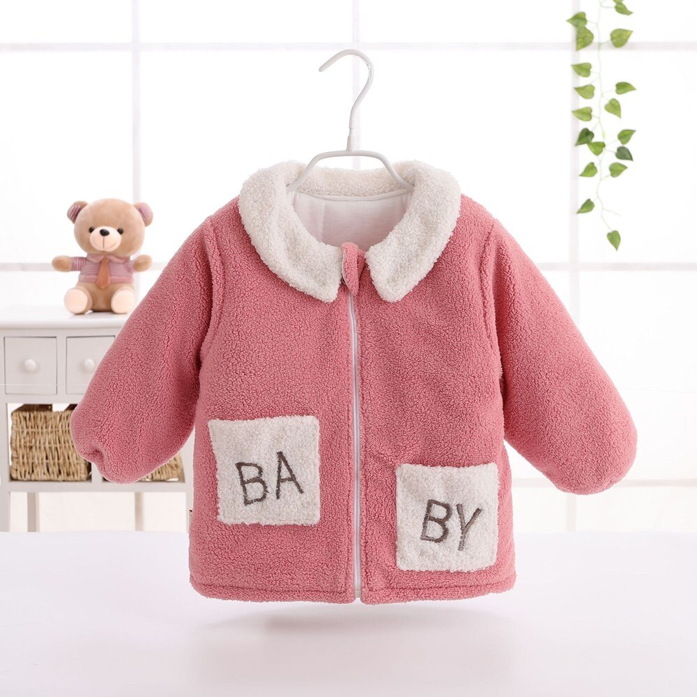 Baby Kleding Katoenen Jas Voor Kinderen Kinderen Herfst Winter Outdoor Warme Pak Jassen Kleding Jongens Meisjes: Pink / 100CM