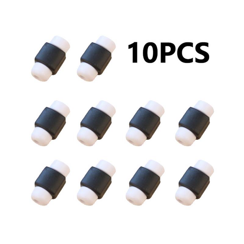 10pcs Mini USB Cable Protector Cord Protection Data Charger Line Cover Wire Cover for iPhone Data Cord: Black