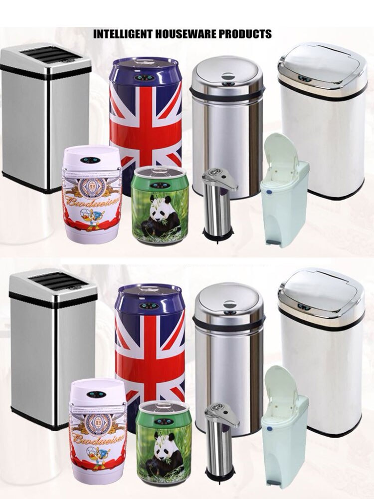 3 Liter Sensor Stainless Steel Dustbin Automatic Garbage Trash Can Waste bin Ash-bin Round Shape