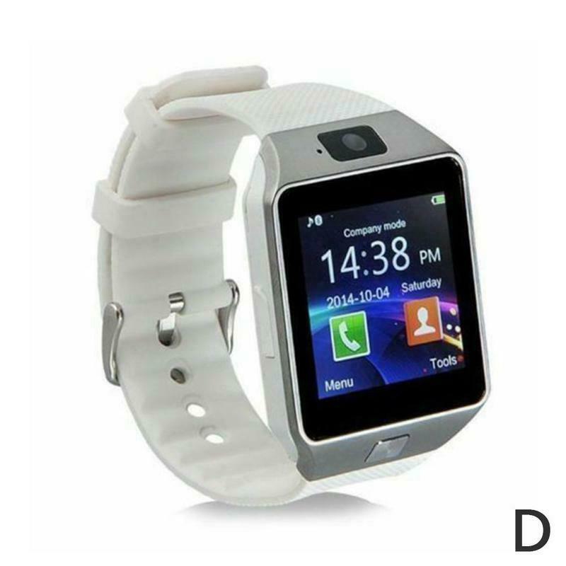 Digital berøringsskærm smart ur  dz09 q18 med kamera bluetooth armbåndsur sim-kort smartwatch til ios android telefoner support: Hvid