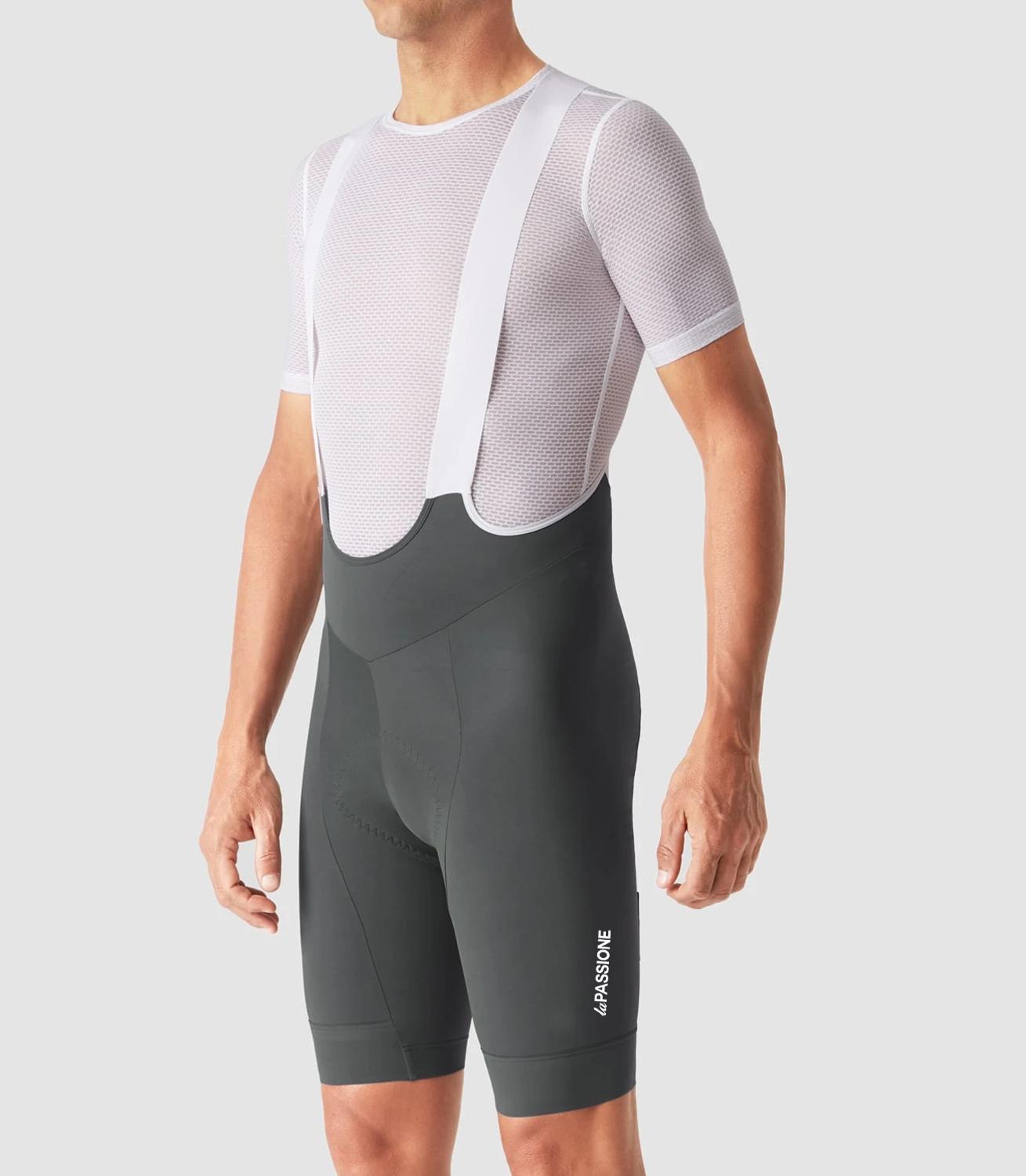 In stock gray Cycling Bib Shorts Men RED High dens. Grandado