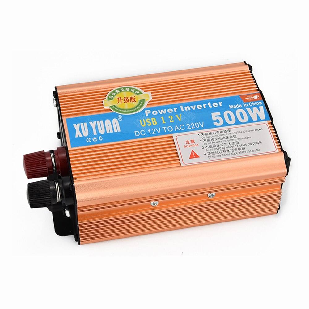 500W Power Inverter Converter Dc 12V Naar 220V Ac Auto Omvormer Met Auto Adapter ondersteuning