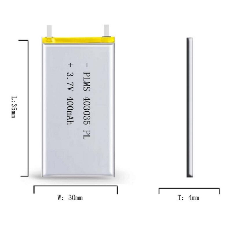 3.7V 400 Mah 403035 Lithium Polymeer Li-Po Li Ion Oplaadbare Batterij Cellen Voor Mp3 MP4 MP5 Gps psp Mobiele Bluetooth Speaker