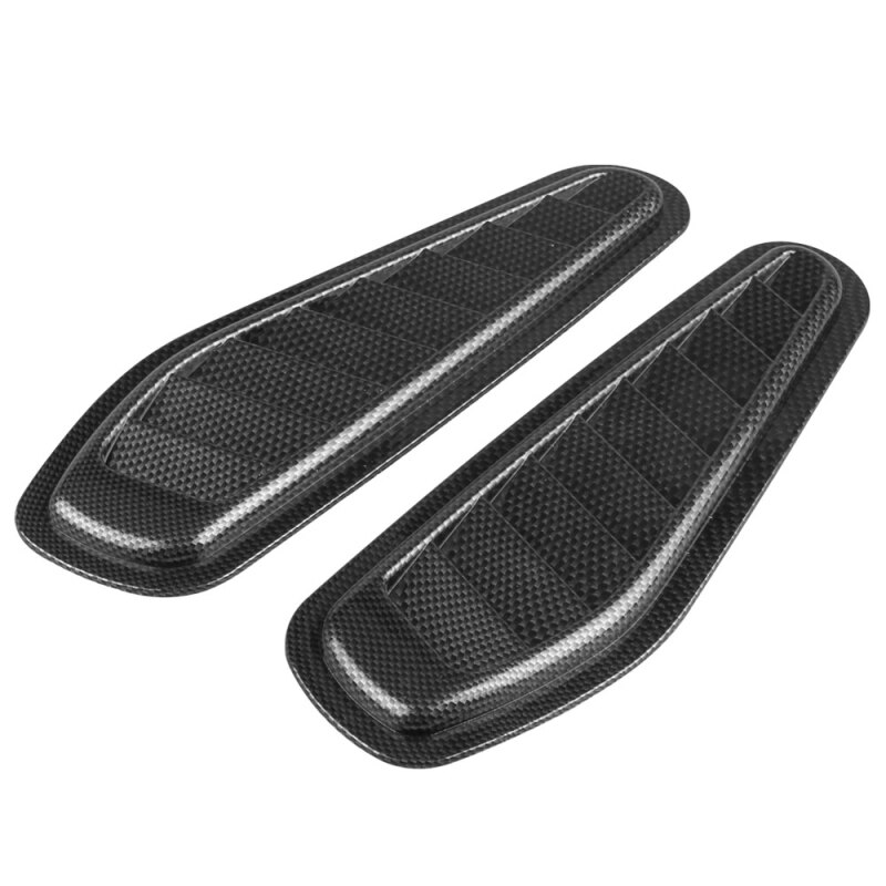 2 PCS Universal Car Decorative Sticker Air Flow Intake Scoop Bonnet Side Fender Vent Hood Set Protective Cover