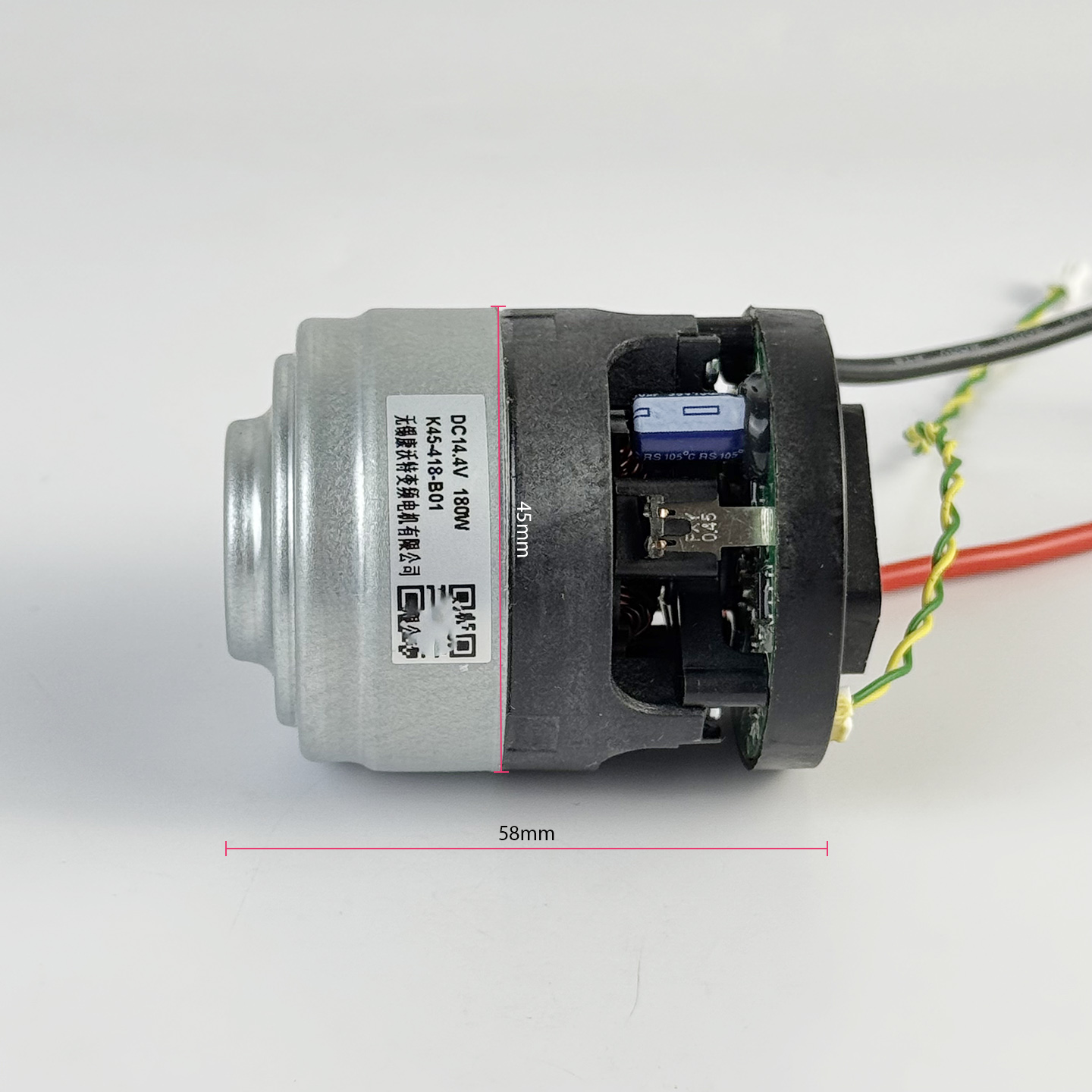 Mikro silnik bezszczotkowy DC 45mm 12V-14.8V 14.4V 180W BLDC 100000 obr./min, ultra szybki wentylator turbosprężarka z napędem robić odkurzacza