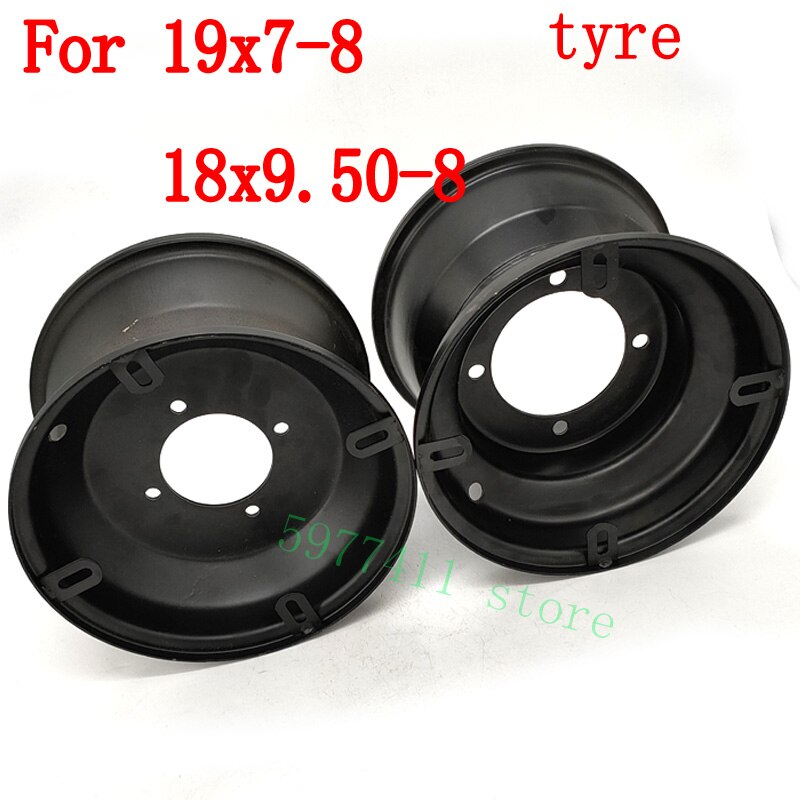 Neumático sin cámara para ATV go kart, rueda de hierro delantera y trasera de 8 pulgadas, 18x9.50-8, 19x7-8