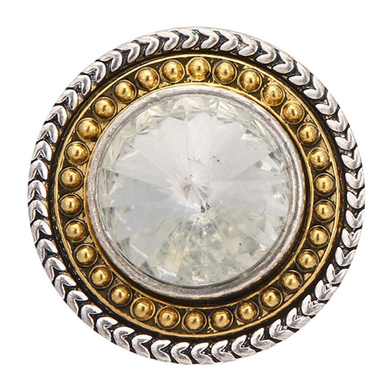 KZ3574 golden round beauty rhinestone colorful 18MM snap buttons fit DIY 18MM snap bracelet snap jewelry: cobalt violet