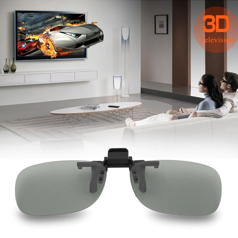 3D Light Weight Man Woman Clip On Type Passive Circular 3D Glasses Clip For 3D TV Movie Cinema