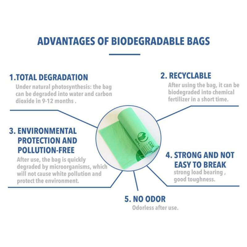 Sacos de lixo biodegradáveis da proteção ambiental 50 sacos de lixo compostáveis da cozinha